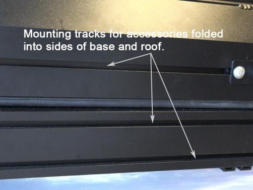 Clamshell Roof Top Tent - ALPHA - side mounting tracks