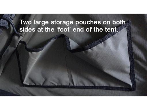 Clamshell Roof Top Tent - ALPHA - side storage pouches